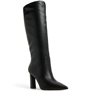 Ah fB[X u[c V[Y Women's Nathalee Knee High Pointed Toe Boots Black Smooth