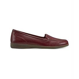 イージースピリット レディース サンダル シューズ Women's Devitt Square Toe Slip-on Casual Flats Red Leather 01