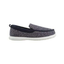 アイソトナー メンズ スリッポン・ローファー シューズ Signature Men's Zenz Hatch Knit Slip On Indoor/Outdoor Slippers Navy Blue