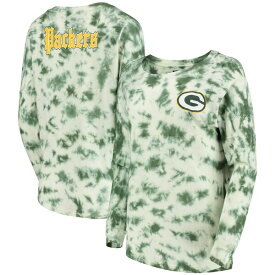 ニューエラ レディース Tシャツ トップス Green Bay Packers New Era Women's TieDye Long Sleeve TShirt Green
