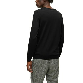 ヒューゴボス メンズ ニット&セーター アウター BOSS Men's Slim-Fit Sweater Black