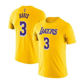 ナイキ レディース Tシャツ トップス Men's Anthony Davis Gold Los Angeles Lakers Diamond Icon Name Number T-shirt Gold