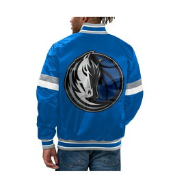 スターター レディース ジャケット＆ブルゾン アウター Men's Blue Dallas Mavericks Home Game Satin Full-Snap Varsity Jacket Blue