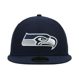 ニューエラ レディース 帽子 アクセサリー Men's College Navy Seattle Seahawks Omaha 59FIFTY Fitted Hat Navy