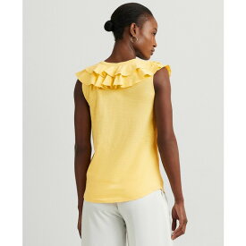 ラルフローレン レディース カットソー トップス Women's Ruffled Sleeveless Tee Primrose Yellow