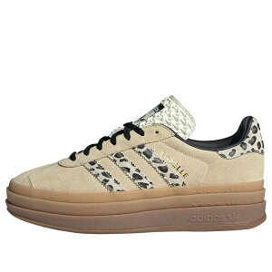 adidas �A�f�B�_�X ���f�B�[�X �X�j�[�J�[ Cream White / Core Black / Cream White �y(WMNS) adidas Gazelle Bold 'Cream Black Leopard' JI1370�z �T�C�Y US_7.5(24.5cm)