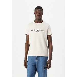 g~[ qtBK[ Y T_ V[Y LOGO TEE - Print T-shirt - heathered oatmilk