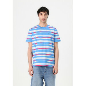 g~[qtBK[ Y T_ V[Y FLAG STRIPE TEE - Print T-shirt - copenhagen blue