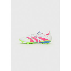 AfB_X Y u[c V[Y PREDATOR LEAGUE FOLD-OVER TONGUE FIRM/MULTI-GROUND - Moulded stud football boots - white/lucid pink/lucid lemon