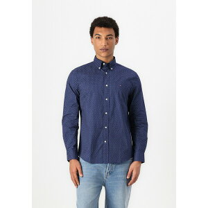 g~[ qtBK[ Y T_ V[Y FAKE SOLID SHIRT - Shirt - preppy navy/newsprint