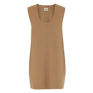 �J�C�g ���f�B�[�X �����s�[�X �g�b�v�X Scoop-neck sleeveless dress Neutrals