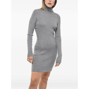�f�B�[�X�N�G�A�[�h ���f�B�[�X �����s�[�X �g�b�v�X Ribbed-knit turtleneck mini dress Grey