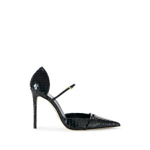�G���U�x�X�t�����L ���f�B�[�X �p���v�X �V���[�Y D��orsay leather pumps with python print Black