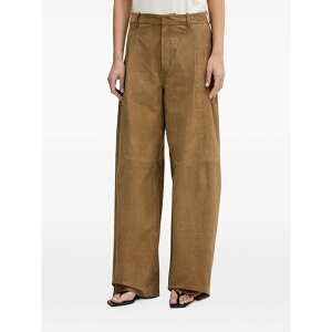�Q�^�X ���f�B�[�X �J�W���A���p���c �{�g���X Gzestelle croc-effect palazzo trousers Brown