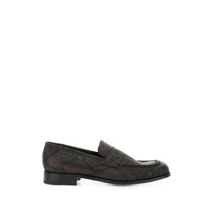 ���h�t�H���g �����Y �X���b�|���E���[�t�@�[ �V���[�Y Snakeskin-effect loafers Brown