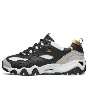 Skechers �X�P�b�`���[�Y �����Y �X�j�[�J�[ �ySkechers D'Lites 2.0 Low-Top Running Shoes Black/Gold 666106-BKGD�z �T�C�Y US_10(28.0cm)