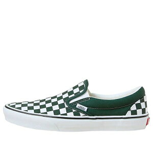 Vans �o���Y �����Y �X�j�[�J�[ �yVans Classic Slip-On 'Checkerboard Scarab Green White' VN000D5PPRM�z �T�C�Y US_6.5(24.5cm)