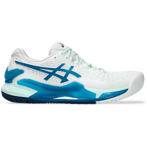 ASICS �A�V�b�N�X ���f�B�[�X �X�j�[�J�[ �yASICS Gel-Resolution 9 White Teal Blue (Women's)�z �T�C�Y US_6.5(23.5cm) White/Teal Blue