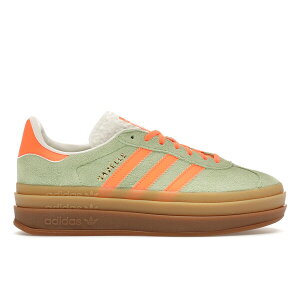 adidas �A�f�B�_�X ���f�B�[�X �X�j�[�J�[ �yadidas Gazelle Bold Semi Green Spark (Women's)�z �T�C�Y US_5(22.0cm) Semi Green Spark/Screaming Orange / Core White