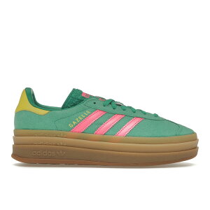 adidas �A�f�B�_�X ���f�B�[�X �X�j�[�J�[ �yadidas Gazelle Bold Court Green Lucid Pink (Women's)�z �T�C�Y US_8(25.0cm) Court Green/Lucid Pink/Pure Sulfur
