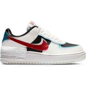 Nike �i�C�L ���f�B�[�X �X�j�[�J�[ �yNike Air Force 1 Low Shadow Bleached Aqua Chile Red (Women's)�z �T�C�Y US_9(26.0cm) Summit White/Bleached Aqua-Black-Chile Red