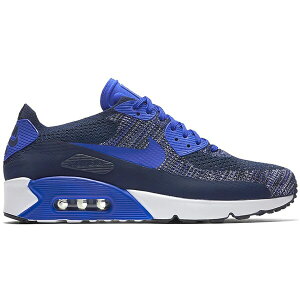 Nike �i�C�L �����Y �X�j�[�J�[ �yNike Air Max 90 Ultra Flyknit 2.0 Navy�z �T�C�Y US_8(26.0cm) College Navy/Paramount Blue-White-Black
