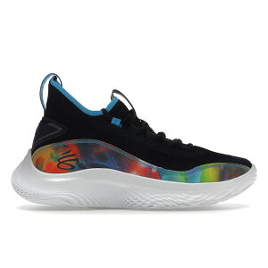 Under Armour �A���_�[�A�[�}�[ �����Y �X�j�[�J�[ �yUnder Armour Curry 8 Tie Dye Black�z �T�C�Y US_12(30.0cm) Black/White-White
