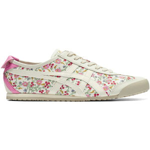 Onitsuka Tiger �I�j�c�J�^�C�K�[ �����Y �X�j�[�J�[ �yOnitsuka Tiger Mexico 66 Cream Pink Floral�z �T�C�Y US_5(23.0cm) Cream/Cream