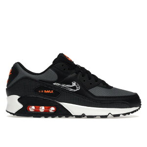 Nike �i�C�L �����Y �X�j�[�J�[ �yNike Air Max 90 3D Swoosh Black Grey Orange�z �T�C�Y US_6(24.0cm) Black/Grey/Orange
