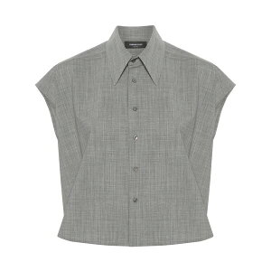 �t�@�r�A�i �t�B���b�s ���f�B�[�X �V���c �g�b�v�X M䩘Rlange cropped shirt Grey