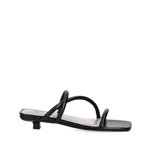 �o�C�t�@�[ ���f�B�[�X �T���_�� �V���[�Y 35mm leather-wrapped kitten-heel slides Black