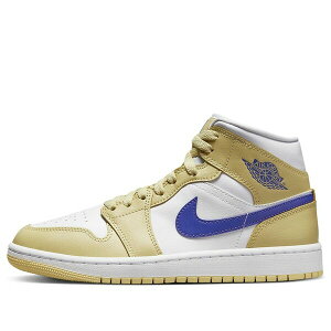 Air Jordan �W���[�_�� ���f�B�[�X �X�j�[�J�[ YELLOW/WHITE �y(WMNS) Air Jordan 1 Mid 'Lemon Wash' BQ6472-701�z �T�C�Y US_W_12