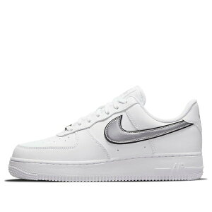 Nike �i�C�L ���f�B�[�X �X�j�[�J�[ White/Black/Metallic Silver �y(WMNS) Nike Air Force 1 '07 Essential 'White Metallic Silver' DD1523-100�z �T�C�Y US_W_12