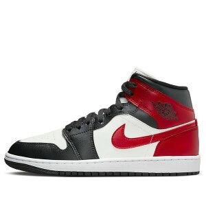 Air Jordan �W���[�_�� ���f�B�[�X �X�j�[�J�[ Black/Red/White �y(WMNS) Air Jordan 1 Mid 'Black Toe' BQ6472-160�z �T�C�Y US_8.5(25.5cm)