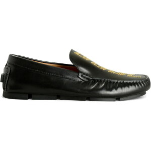 Versace ���F���T�[�` �����Y �X�j�[�J�[ �yVersace Greca Driver Moccasins Loafers Black�z �T�C�Y US_10.5(28.5cm) Black