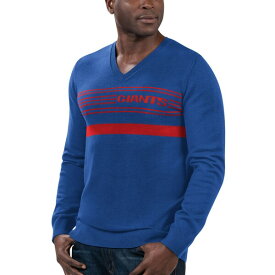 スターター メンズ シャツ トップス New York Giants Starter Legacy Collection VNeck Pullover Sweater Royal