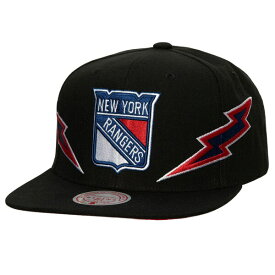 ミッチェル&ネス メンズ 帽子 アクセサリー New York Rangers Mitchell & Ness Double Trouble Lightning Snapback Hat Black