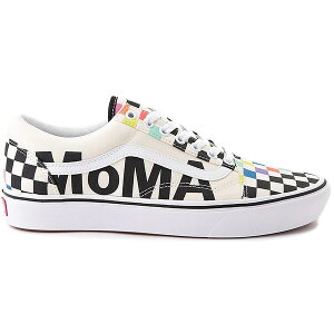 Vans �o���Y �����Y �X�j�[�J�[ �yVans ComfyCush Old Skool MoMA Checkerboard�z �T�C�Y US_9.5(27.5cm) White/Rainbow