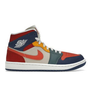 Jordan �W���[�_�� ���f�B�[�X �X�j�[�J�[ �yJordan 1 Mid SE Multi Color (2022) (Women's)�z �T�C�Y US_W_11.5 French Blue/Fire Red/Beach/Magic Ember