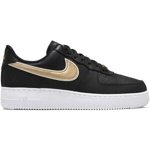 Nike �i�C�L ���f�B�[�X �X�j�[�J�[ �yNike Air Force 1 Low '07 Essential Black Metallic Gold (Women's)�z �T�C�Y US_5.5(22.5cm) Black/White/Metallic Gold