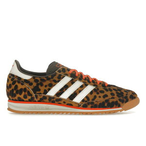 adidas �A�f�B�_�X ���f�B�[�X �X�j�[�J�[ �yadidas SL 72 OG Leopard Print (Women's)�z �T�C�Y US_7(24.0cm) Dark Brown/Off White/Semi Impact Orange