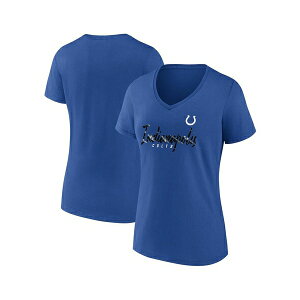 t@ieBNX fB[X TVc gbvX Women's Royal Indianapolis Colts Shine Time V-Neck T-shirt Royal