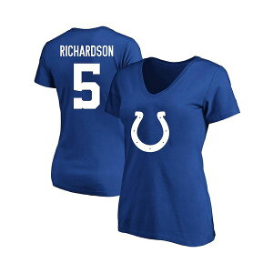 t@ieBNX fB[X TVc gbvX Women's Anthony Richardson Royal Indianapolis Colts Plus Size Player Name and Number V-Neck T-shirt Royal
