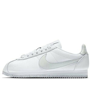 Nike �i�C�L ���f�B�[�X �X�j�[�J�[ �y(WMNS) Nike Classic Cortez Flyleather 'White Light Silver' AR4874-100�z �T�C�Y US_6(23.0cm)