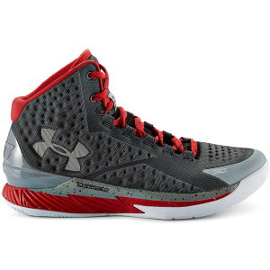 Under Armour A_[A[}[ Y Xj[J[ yUA Curry 1 Underdogz TCY US_9(27.0cm) Silver/Red