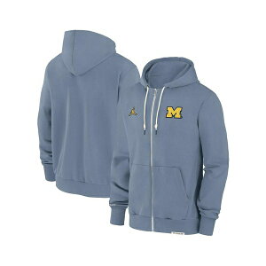 �W���[�_�� �����Y �p�[�J�[�E�X�E�F�b�g�V���c �A�E�^�[ Men's Blue Michigan Wolverines 2024 Sideline Player Performance Full-Zip Hoodie Sweatshirt Blue