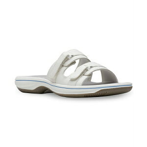 N[NX fB[X T_ V[Y Women's Cloudsteppers Breeze Piper Comfort Slide Sandals White