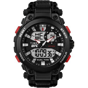 ^CbNX Y rv ANZT[ UFC Men's Quartz Impact Resin Black Watch, 50mm Black