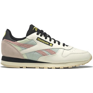 Reebok ���[�{�b�N �����Y �X�j�[�J�[ �yReebok Classic Leather Smiley 50th Anniversary�z �T�C�Y US_8(26.0cm) Core Black/Cream White/Stinger Yellow