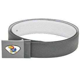 ジャーディン メンズ ベルト アクセサリー Kansas Jayhawks Reversible Leather Belt Gray